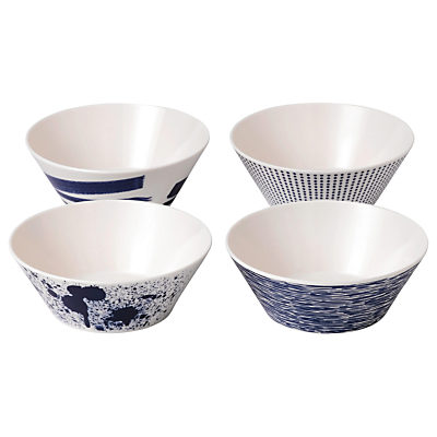 Royal Doulton Pacific Melamine Cereal Bowl, Set of 4, Blue, Dia.15cm Royal Doulton Pacific Melamine Cereal Bowl, Set of 4, Blue, Dia.15cm